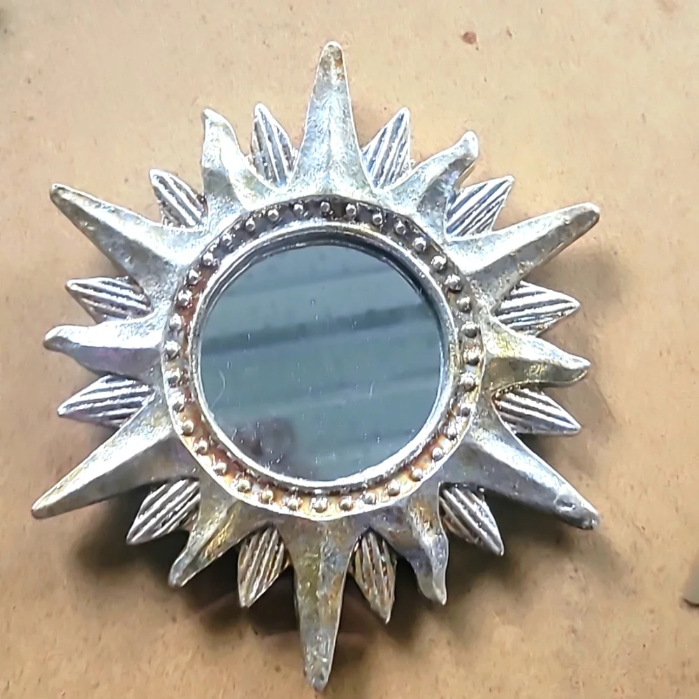 Silver Sunburst Wall Mirrors